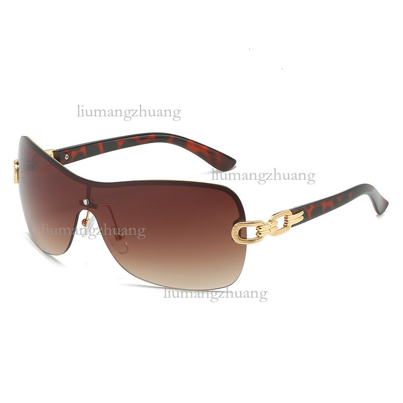 2026 Designer Luxury Large Frame Integrated Women's Sunglasses Fashion Future Technology Sense Metal Anti UV Outdoor Glasses Beach Party Vacation