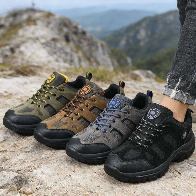 Adventure Ready Men's Outdoor Hiking Shoes Water-Resistant Fabric Anti-Skid Traction Lightweight Build Trekking Climbing Camping