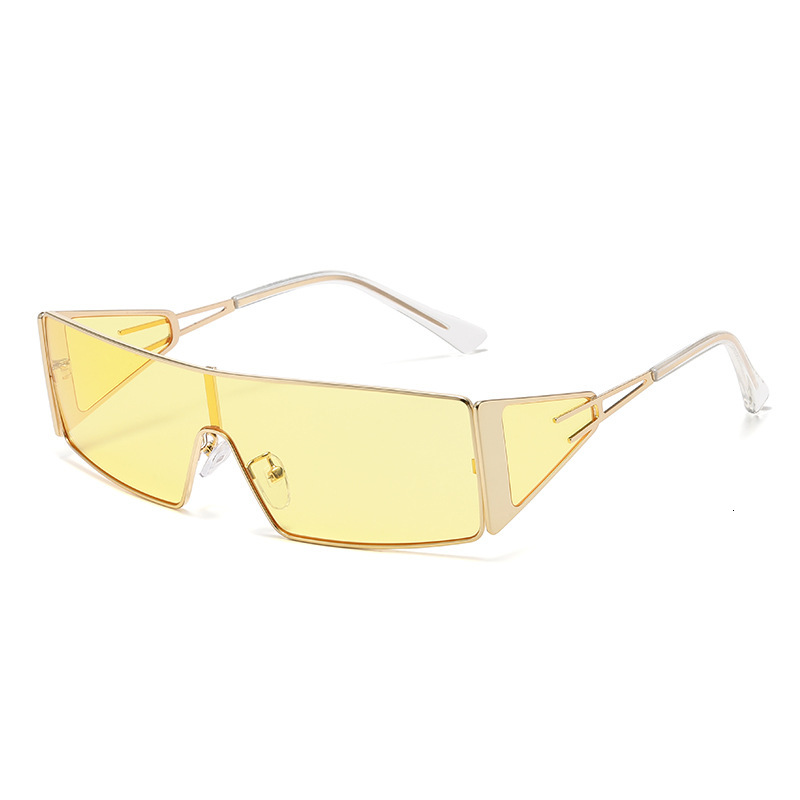 New Metal Fashion Futuristic Tech Sunglasses European And American INS Internet Celebrity Trendy