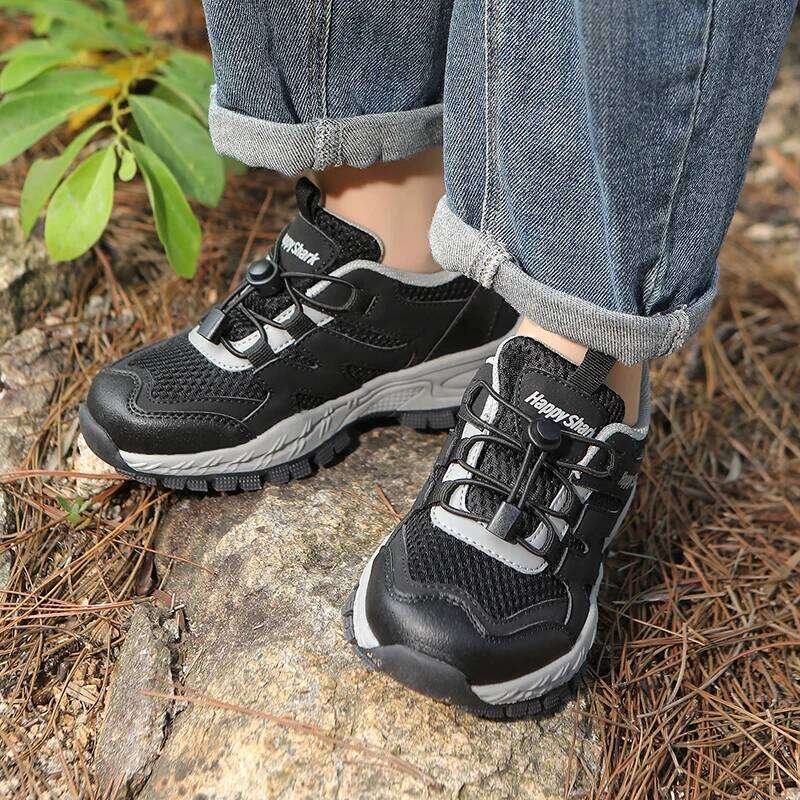 New Hiking Children Designer Climbing Trekking Sneakers for Boy Girl Leather Outdoor Sports Work Kids Run Shoes 26W0224