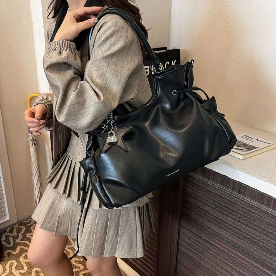 Luxury Soft Pu Leather Tote Women Large Capacity Handbags Ladies Commuter Shoulder Crossbody Bag Casual Shopper Sac Z260224