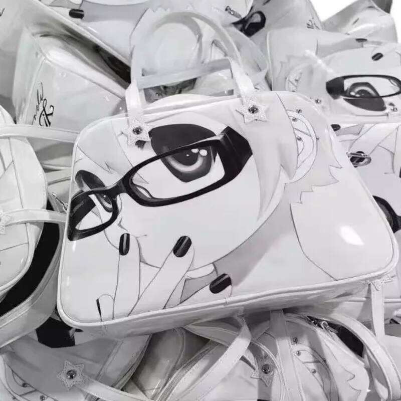 2025 New Japanese Anime Y2k Handbag Large Capacity Student Tote PU Jk Uniform Harajuku Shoulder Casual Bags For Women Z260224