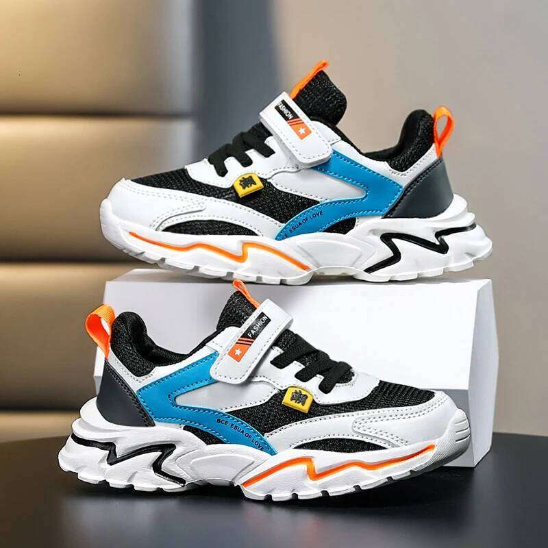 Boys' Summer Mesh Breathable Sneakers Anti-Skid Outdoor Tennis Shoes for Children Sport Running Size 28-39 26W0224