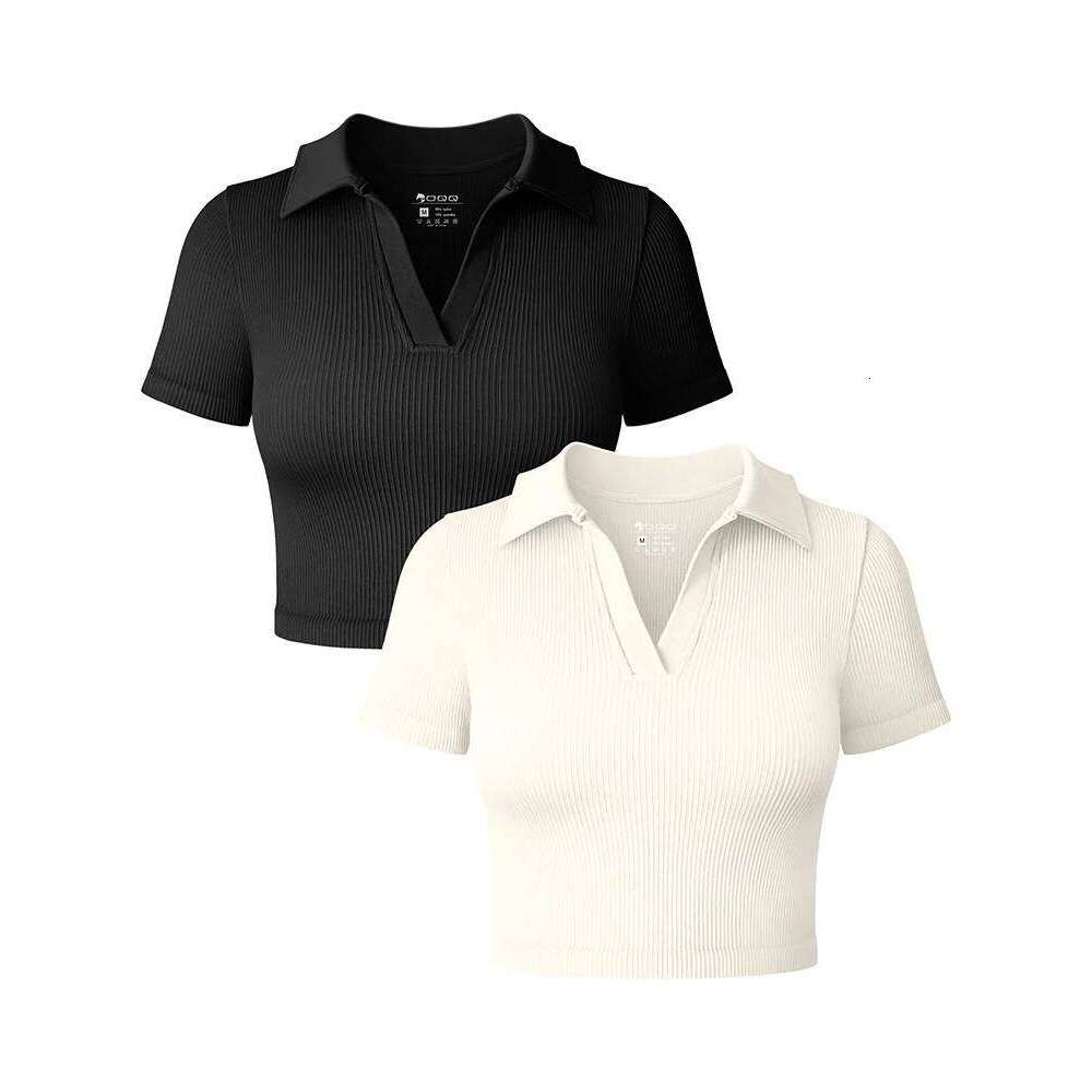 Women's T Sexy Short Sleeved Polo Casual Sports Tennis Shirt Tight Fit Fitness Top Ladies top 26W0224