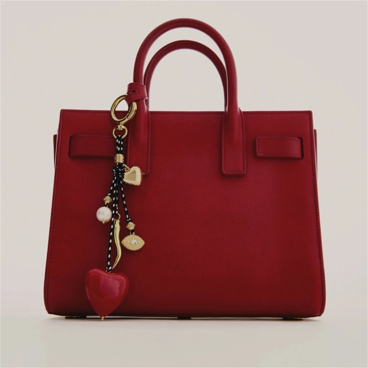 Simple elegant and atmospheric bag accessories macaron color heart-shaped bag pearl accessories 260202