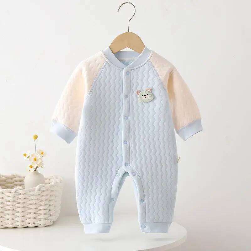 Baby Boneless Newborn Warm Romper Boys and Girls Bodysuit Long Sleeve Climbing Suit 26H0224