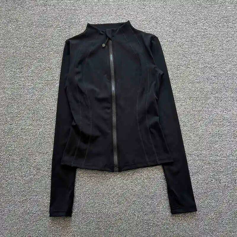 Stand collar zipper sports women's yoga suit long sleeve running slim Pilates fitness top autumn 26Y0224