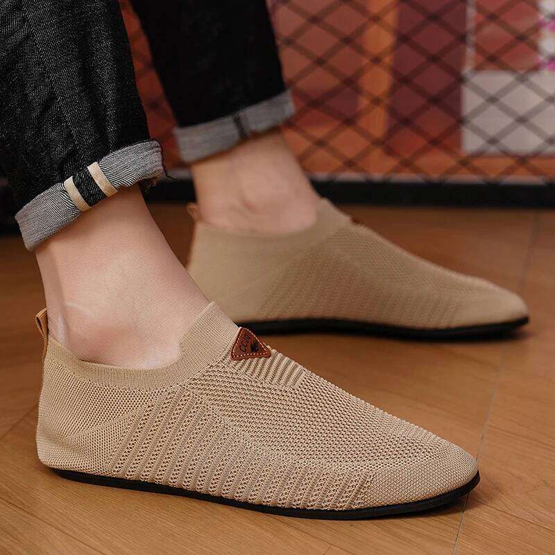 MAEDEF Men's Breathable Thin Bottom Light Driving Loafers Casual Socks Men Slippers Comfortable Walking Mens Shoes