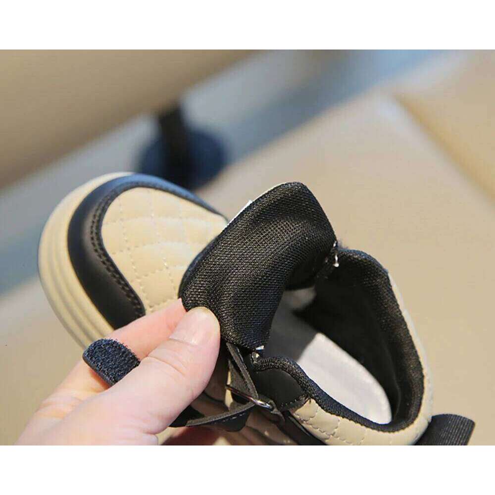 PU Leather Sport For Children Trend Fashion Kid's Sneakers Soft-soled Waterproof Boy's Girl's Running Shoes Casual Sneaker 26W0224