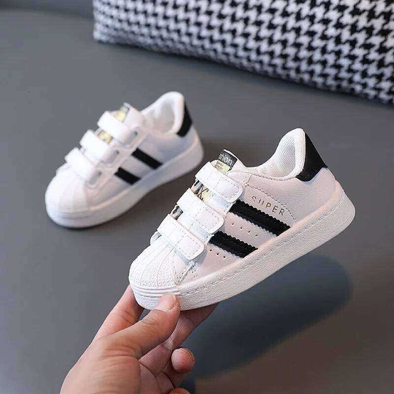 2026 Children's Kids Fashion Design White Non-slip Casual Boys Girls Breathable Sneakers Toddler Outdoor Shoes 26W0224