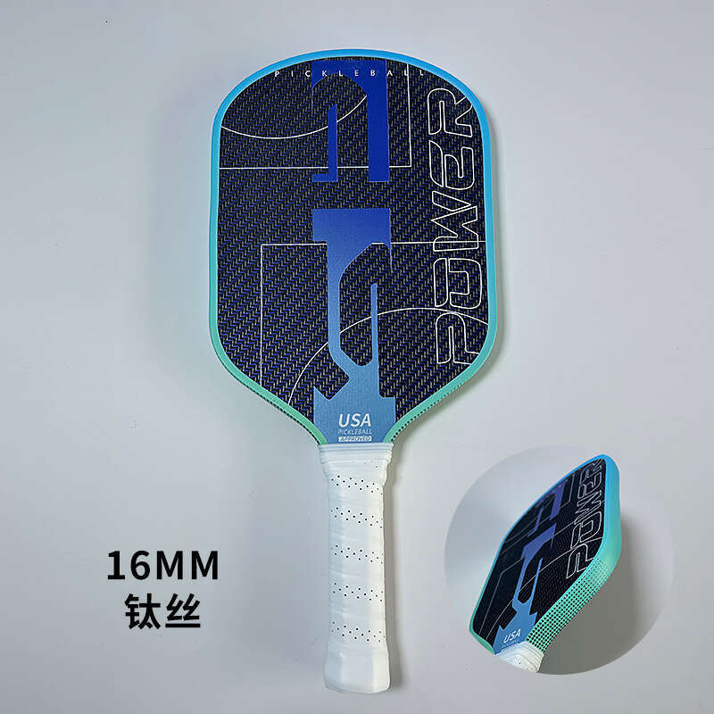 2026 Titanium Hot-Pressed T700 Textured Matte 16Mm Thick Carbon Fiber One-Piece Pickleball Racket
