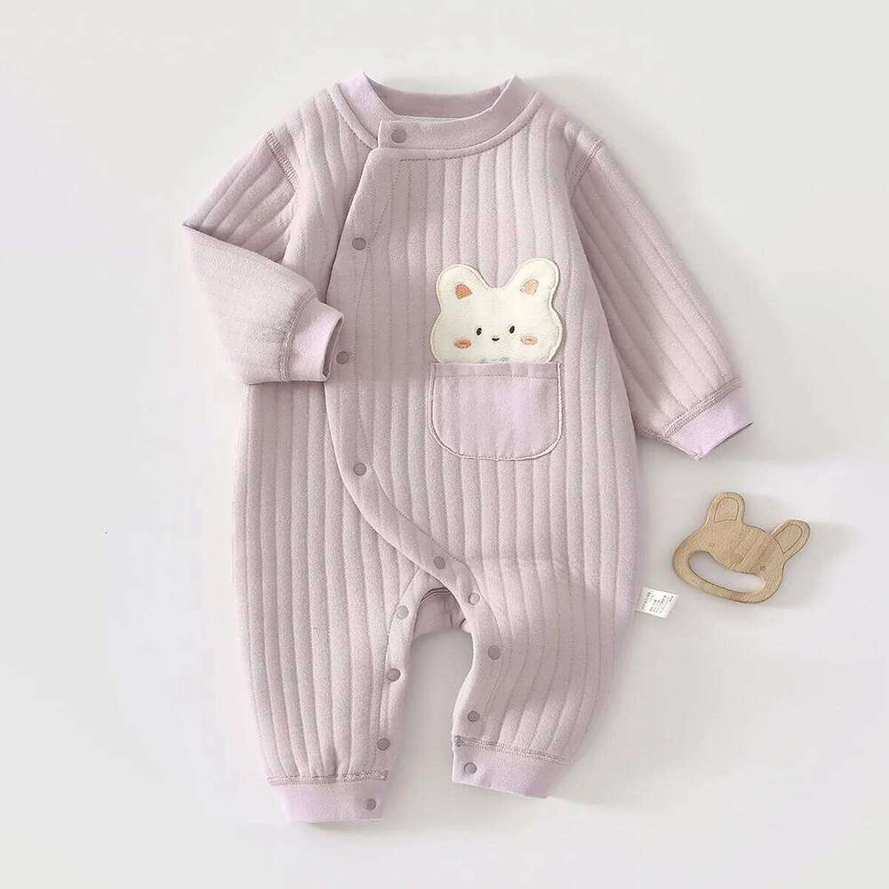 0-18 Month Baby Boy Warm Comfortable Bodysuit Infant Girl Jumpsuit Newborns Spring Autumn Soft Pure Cotton Cute Overalls 26H0224