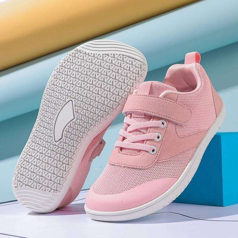 Little Big Kid Wide Barefoot Boys Girls Minimalist Sneakers Lightweight Non Slip Narutal Children Walking Shoes Skate Flat 26W0224