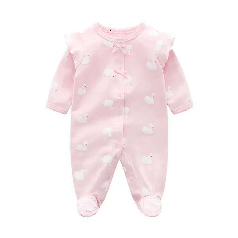 Newborn Clothes Spring Romper Princess style girls Sleepsuit Girl Sleepwear One-pieces Baby Clothing Jumpsuit 26H0224