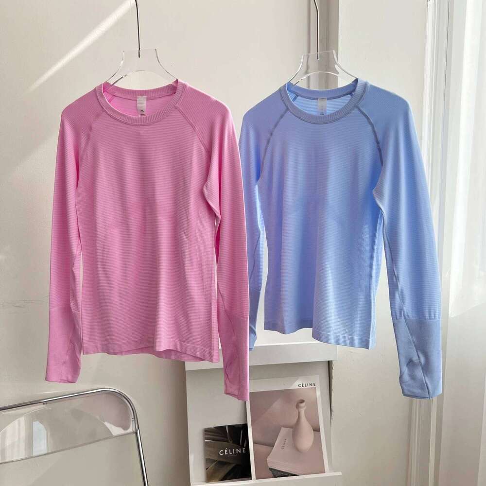 New Long Sleeve Top Women's Tight Fitness Wear Gym Clothes Sports Blouses Running Training Workout Pilates Yoga Shirt 26Y0224