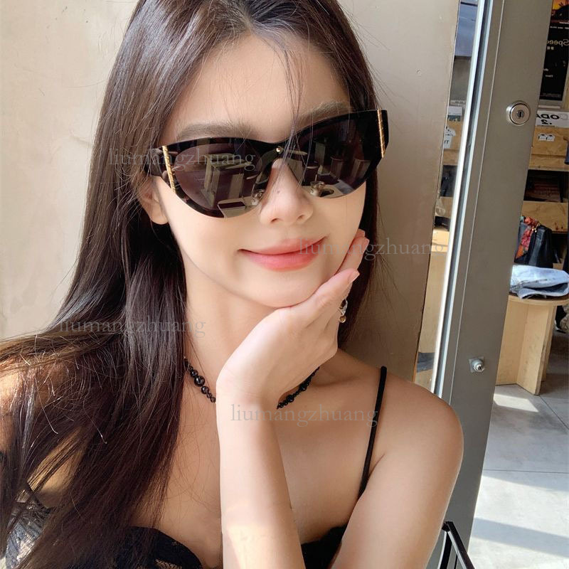 2026 Designer Luxury Personalized Cat Eye Sunglasses Fashion UV Resistant Large Frame Thin Face Sports Outdoor Glasses Street Photography Vacation Casual Glasses