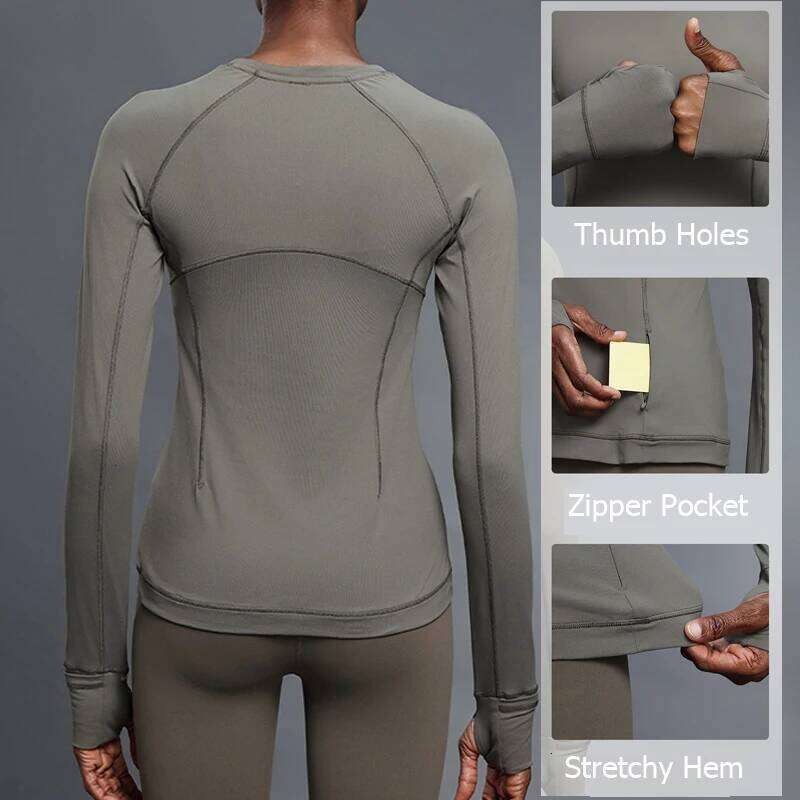 Women Long Sleeve Yoga Shirt Solid Color Slim Fit Outdoor Running T-Shirt Breathable Quick Dry Gym Top Female Workout Clothes 26Y0224