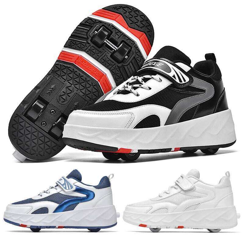 TJR Safe Durable Outdoor with Hidden Wheels for Girls and Boys Skates 2 in 1 Children Roller Shoes 26W0224