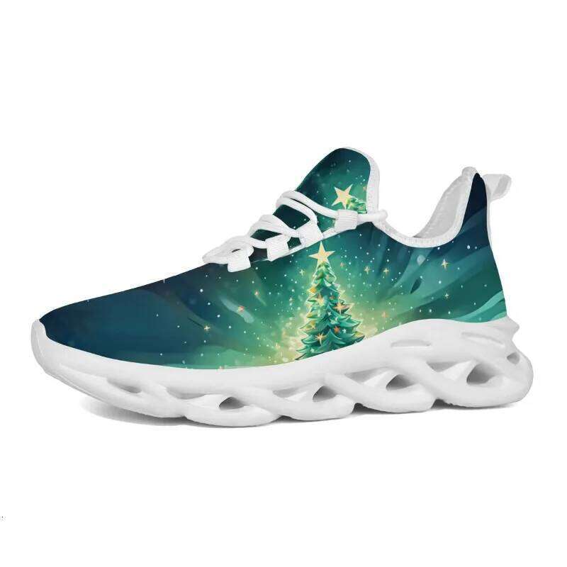 Men's Casual Flats Women's Lace Up Men Christmas Shoes Mesh Breathable Tennis Sports Shoe Athletic Male Sneakers