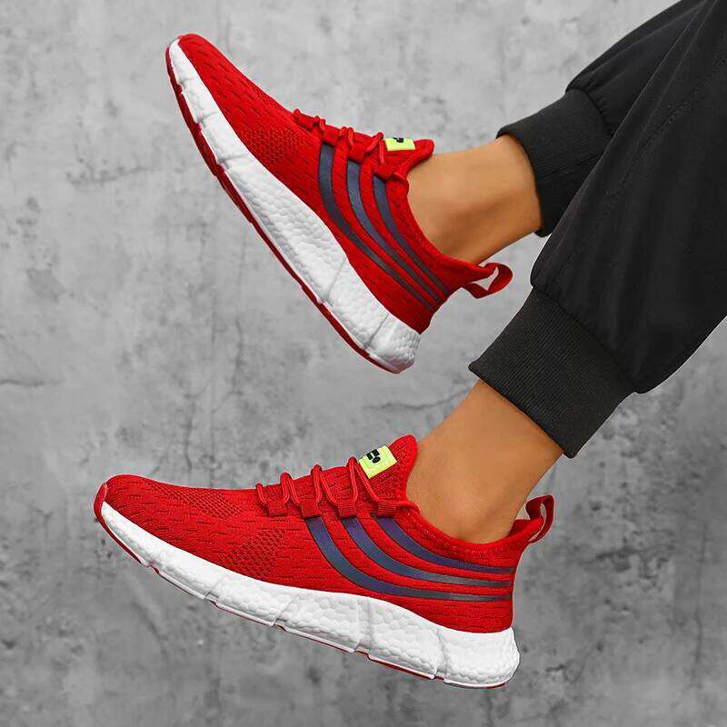 Men Casual Sports Breathable Lightweight Sneakers Anti-slip Flats Outdoor Running Walking Tenis Athletic Jogging Shoes