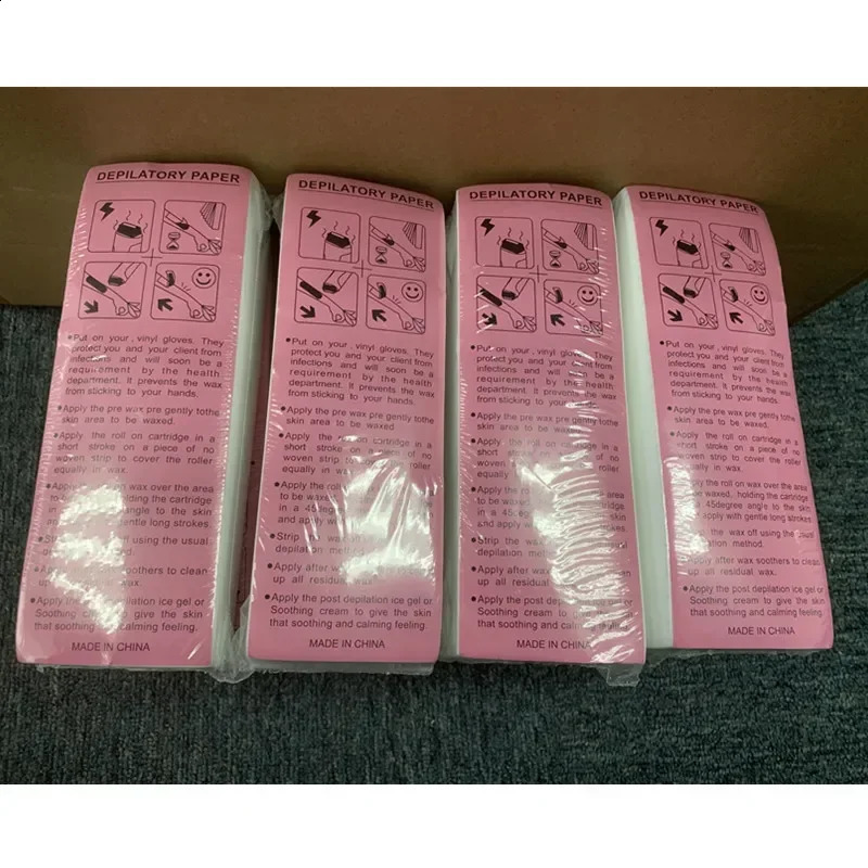 500PCS Nonwoven Body Cloth Hair Wax Paper Rolls Epilator Wax Strip Paper For Face Leg Arm High Quality 260126