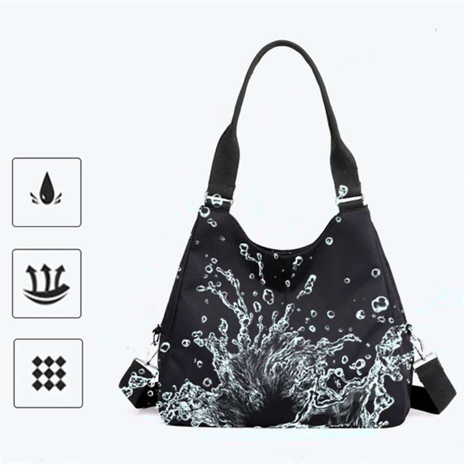 2024 Summer Style Causual Fashion Messenger Shoulder Nylon Handbag Large Capacity Big Women's Tote Shopping Bag Z260224