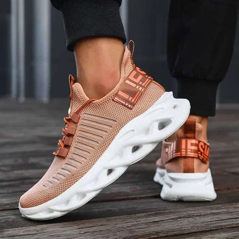 Breathable Men's Sneakers Mesh Fabric Cushioning Anti Slip Versatile Running Exercise Basketball Men Casual Walking Shoes