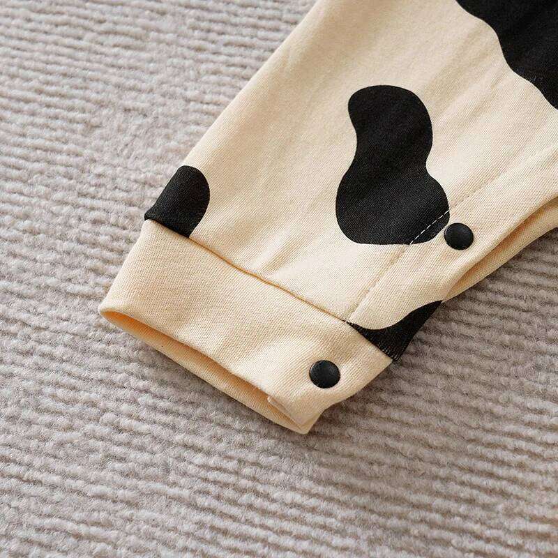Autumn Long Sleeve 100% Cotton Knitted Onesie Children's Wear 0-18 Months Cute cow Warmth Fashion Casual Toddler Clothes 26H0224