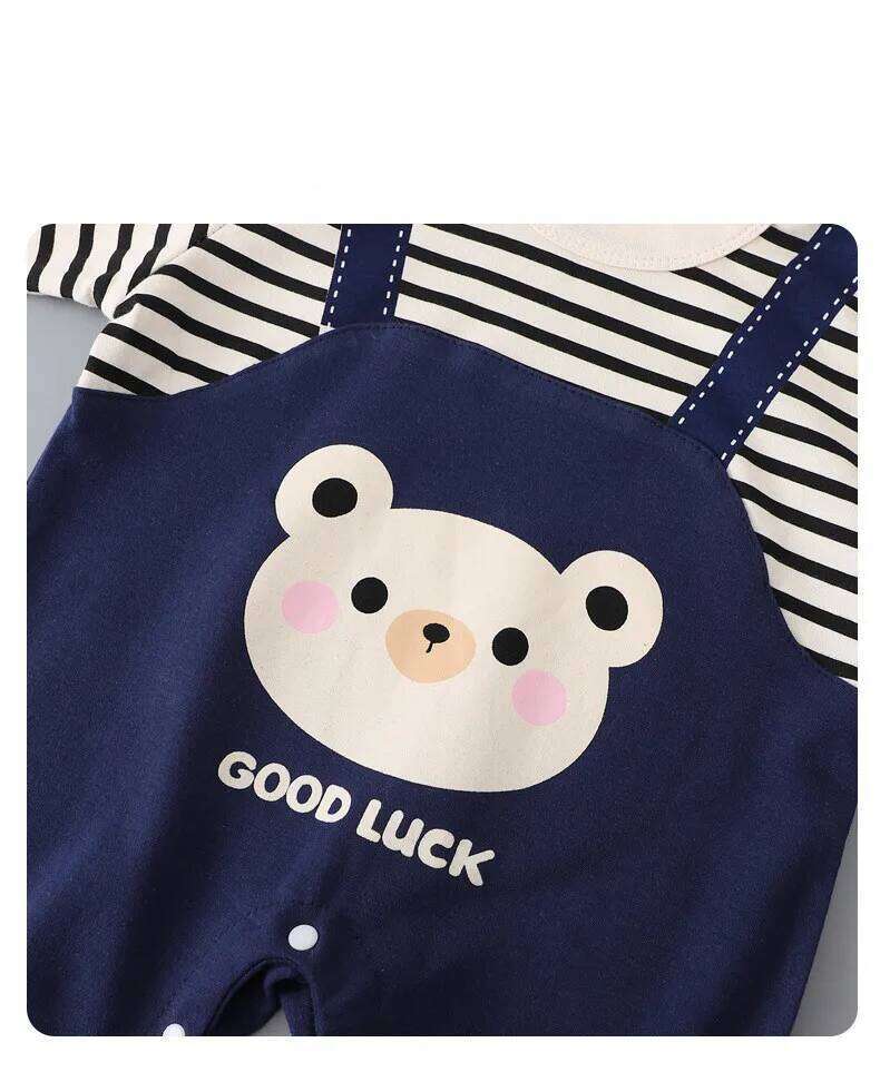 New Baby Autumn Long Sleeve Cotton Cute Children Kids Clothes Crawling Boys Girls Jumpsuit 26H0224