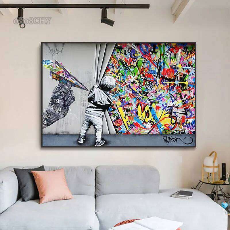 Abstract Banksy Life Is Short ,chill The Out Street Canvas Painting Funny Graffiti Poster Wall Art Picture Home Decor 26Y0224