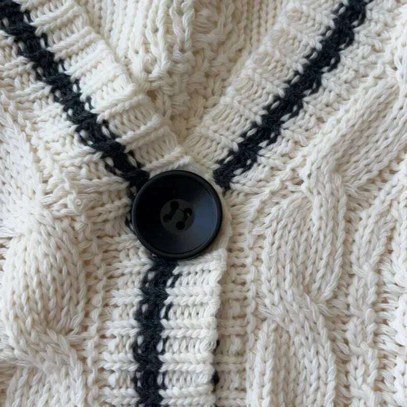 Beige Folklore Cardigan Women Letter Patch with Star Embroidered Knitted Sweater Female Winter Autumn Casual Oversized Cardigans 26L0224