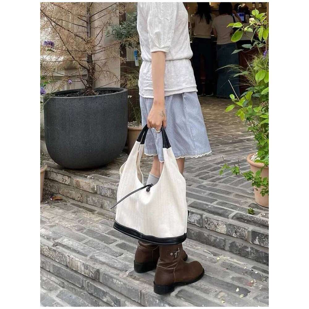 Korean Casual Canvas Tote Bags For Women Luxury Handbags Large Capacity Commuter Underarm Shoulder bags bolso Z260224