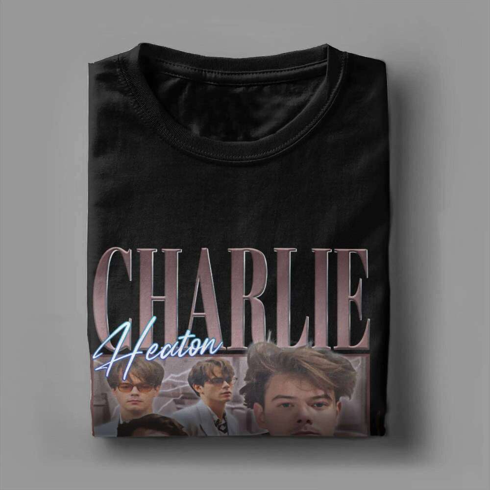 Funny Charlie Heaton T-Shirt for Men Crewneck Pure Cotton T Shirts Short Sleeve Tee Shirt Graphic Printed Clothes H260224