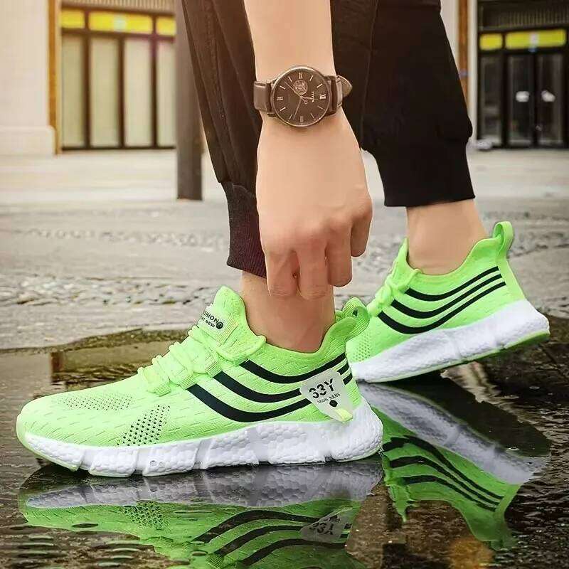 Men's Walking with Comfortable Fashionable Grid Design Versatile Lightweight Breathable Anti Slip Outdoor Training Shoes