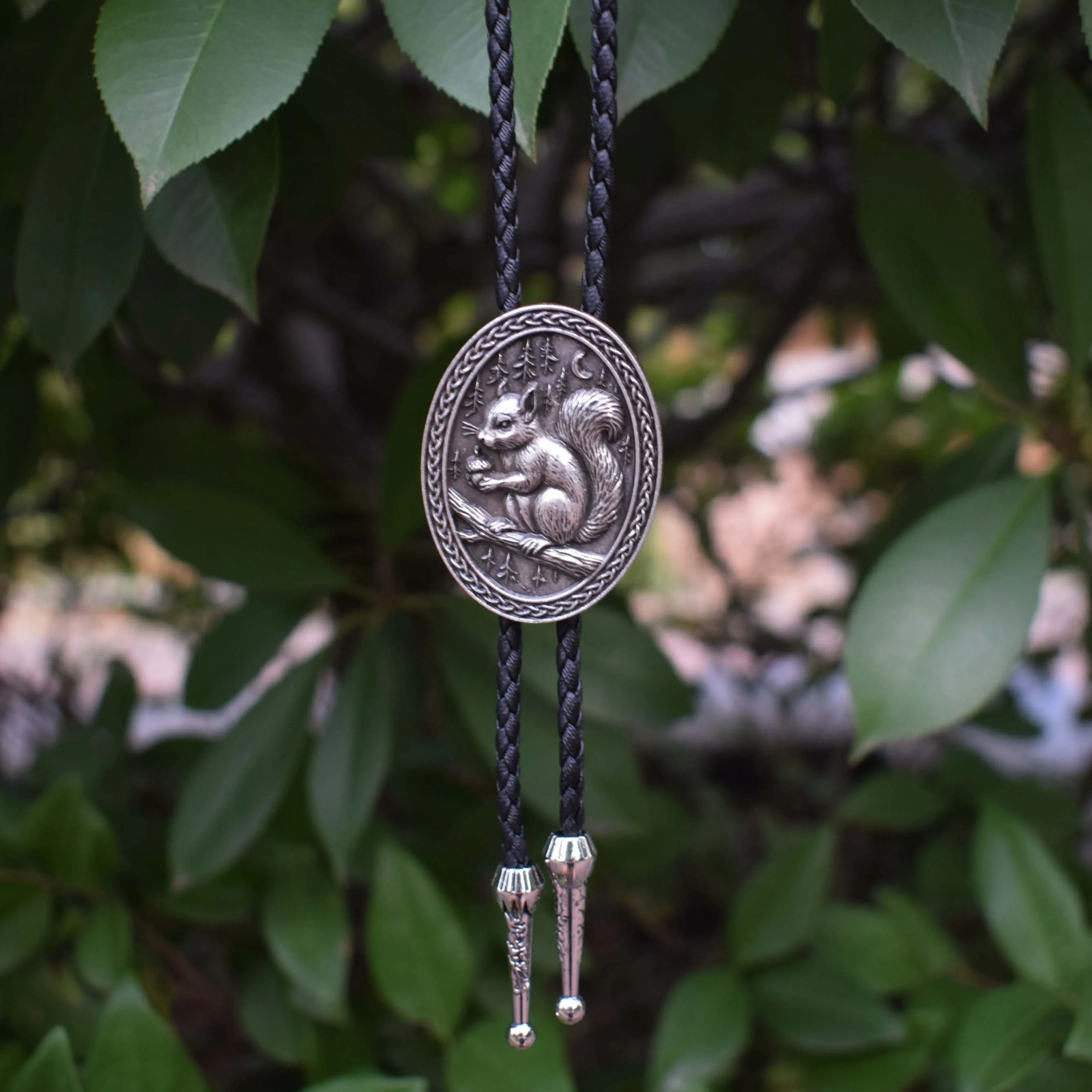 Squirrel Adjustable Bolo Tie Western Cowboy Necklaces 260120