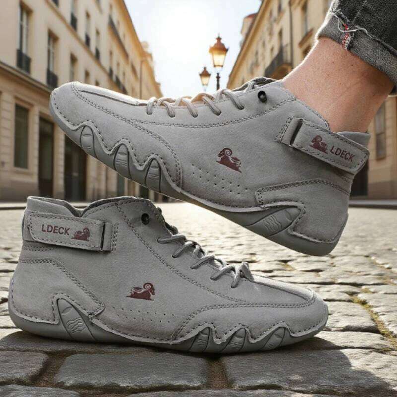 Retro High Top Mens Classic Charm Comfortable Anti Slip Durable Flat Shoes Soft Sole Luxury Fashion Ankle Boots