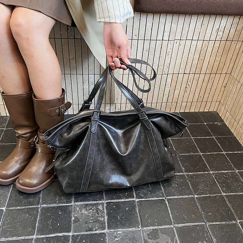 Quality Retro Big Tote Bags For Women 2025 Winter New Large Capacity Shopper Shoulder Crossbody Bag Practical Handbags Z260224