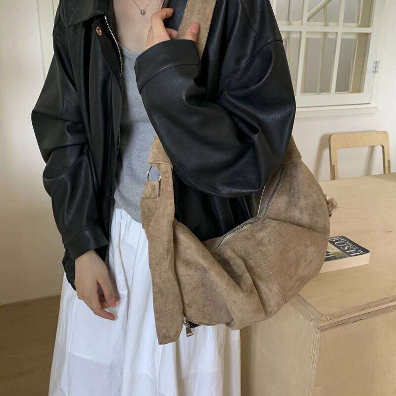 LEFTSIDE Women PU Leather Crossbody 2025 Winter Retro Trend Female Shoulder Bag Luxury Handbags and Purses Z260224