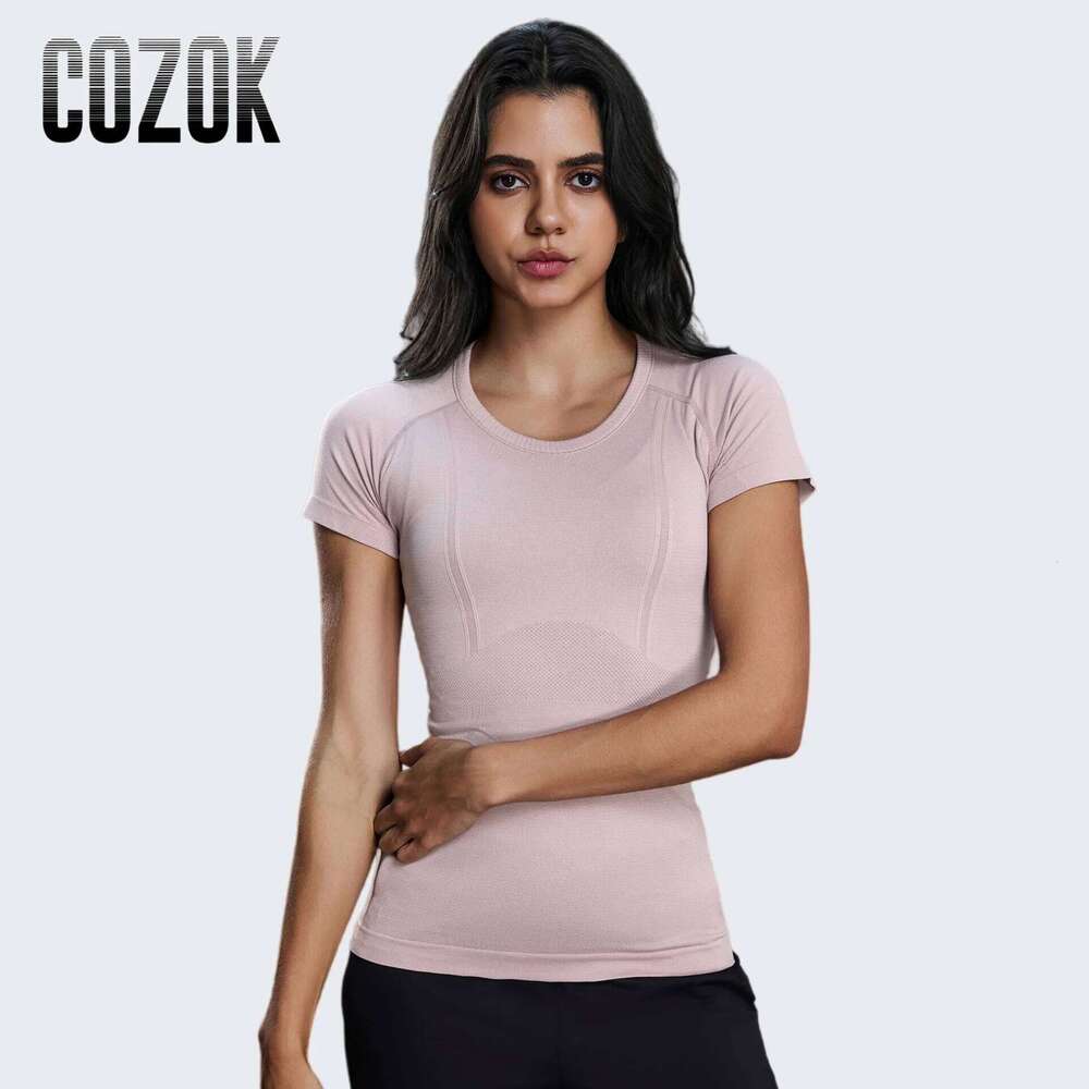 Spring Summer Women's Yoga Short-sleeve Round-neck Workout Tops Sports T-shirt Breathable Running Fitness Slim Fit Gym Top 26Y0224
