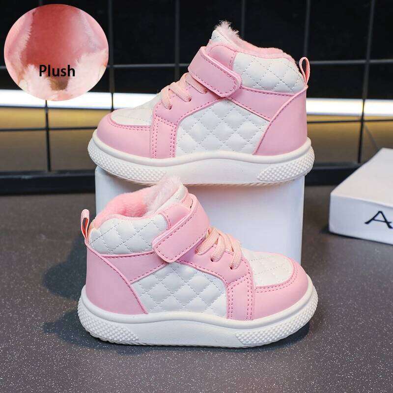 fleece lined boys girls warm kids for winter running sports and basketball shoes 26W0224