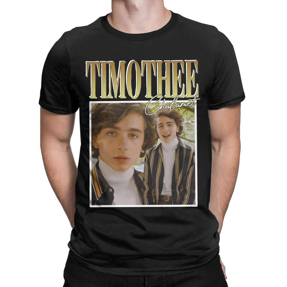 Timothee Chalamet T Shirt Men Pure Cotton Amazing T-Shirts Crew Neck Tees Short Sleeve Tops Summer H260224