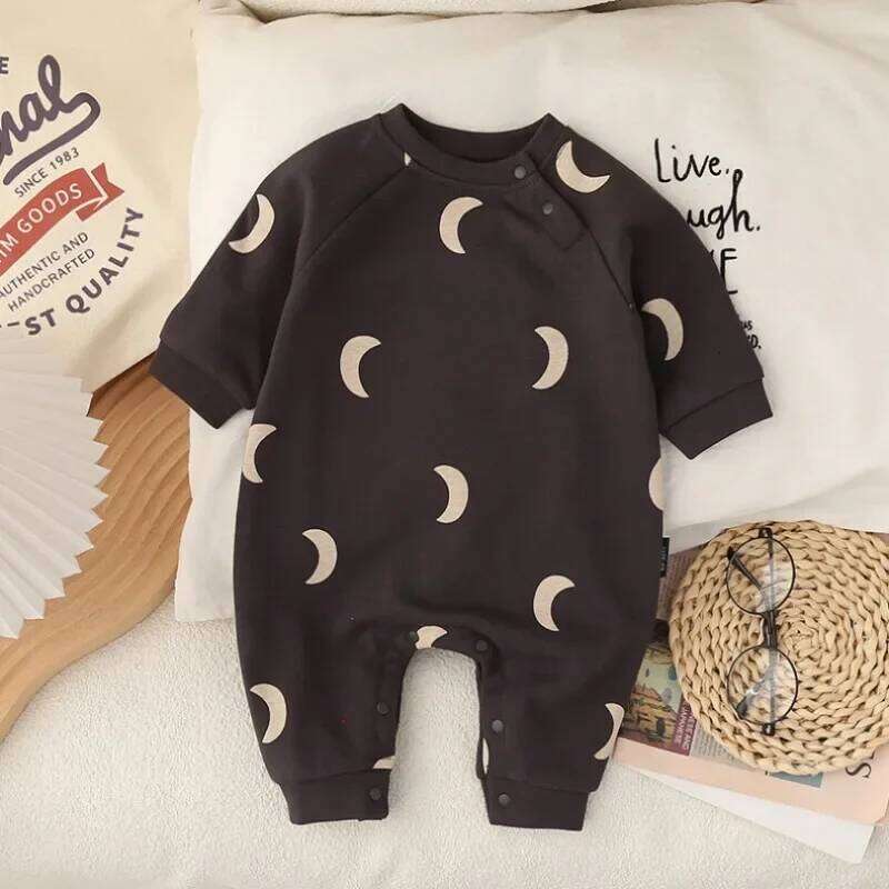 Spring Autumn Newborn Fashion Suit Cotton Comfortable and Soft 0-12 Months Boys & Girls Long Sleeved Cute Baby Bodysuit 26H0224