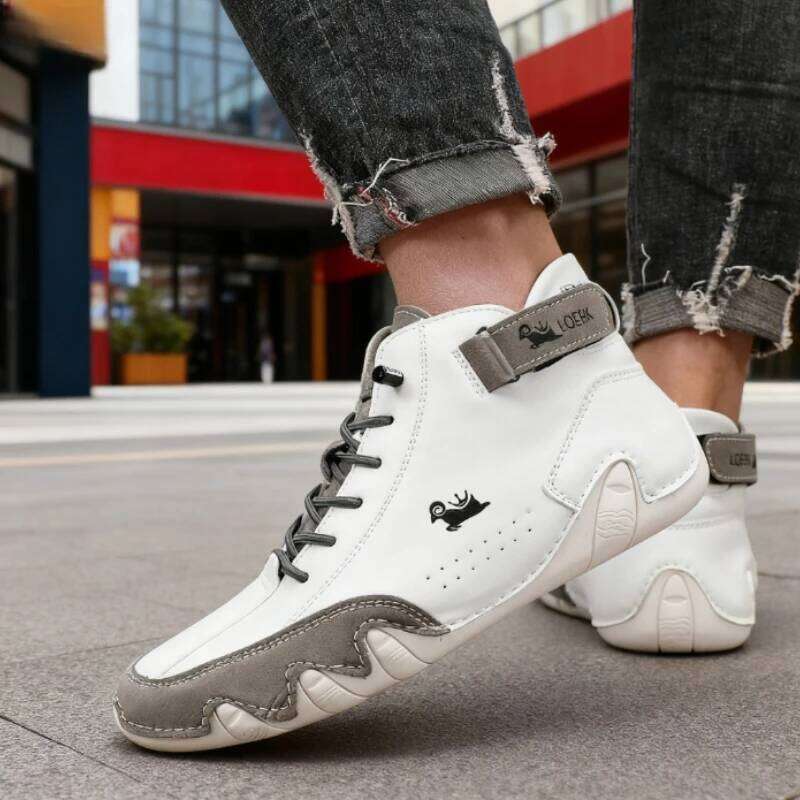 Casual Bare Boots Breathable Original Comfortable Soft Soled Men's High-quality Loafers Handmade Leather Flat Shoes