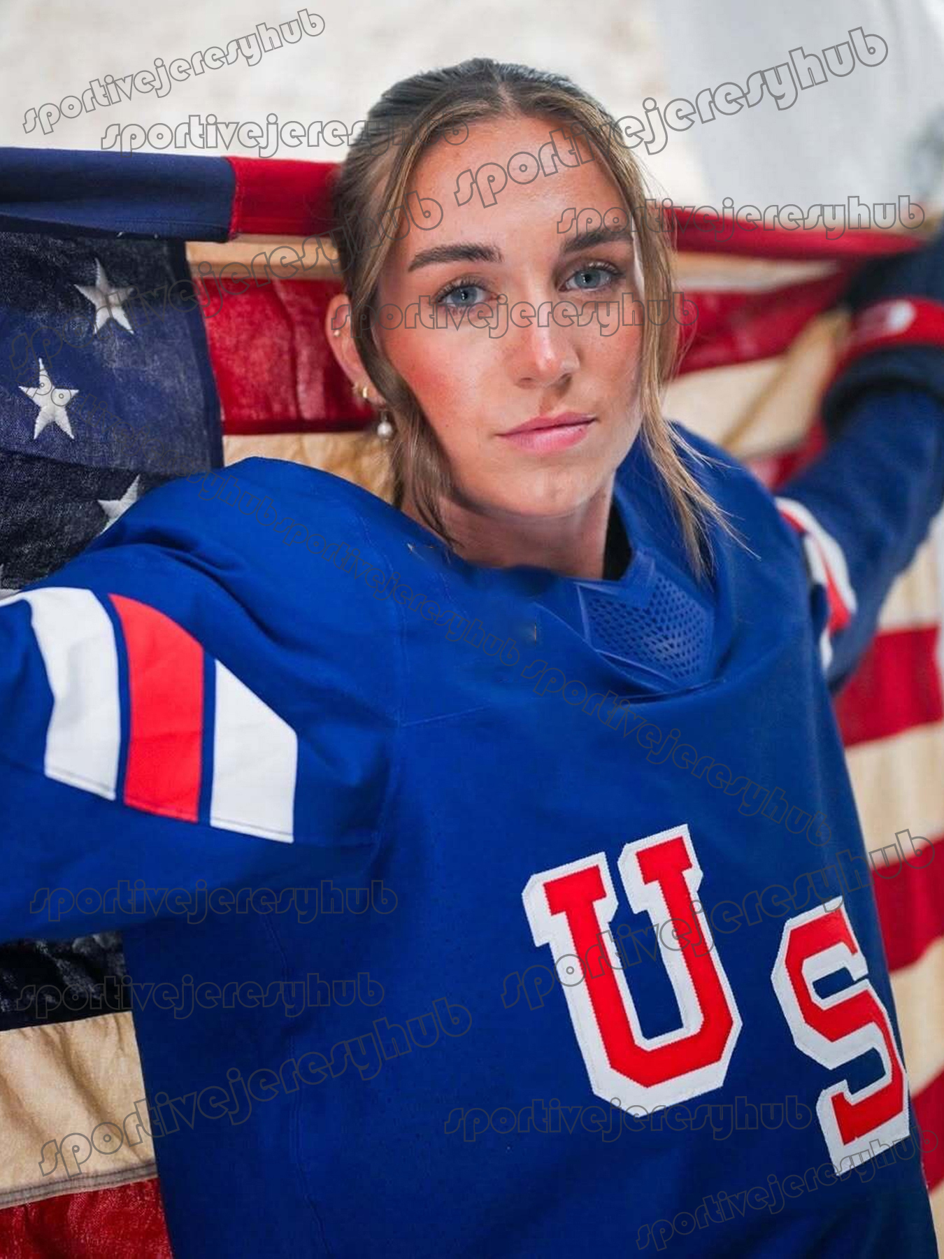 Team 2026 Hockey Jersey Thompson Hellebuyck Hughes Matthews Werenski Gaudreau Tkachuk Guentzel Sweater Custom Double-Reinforced Stitching Casual Wear