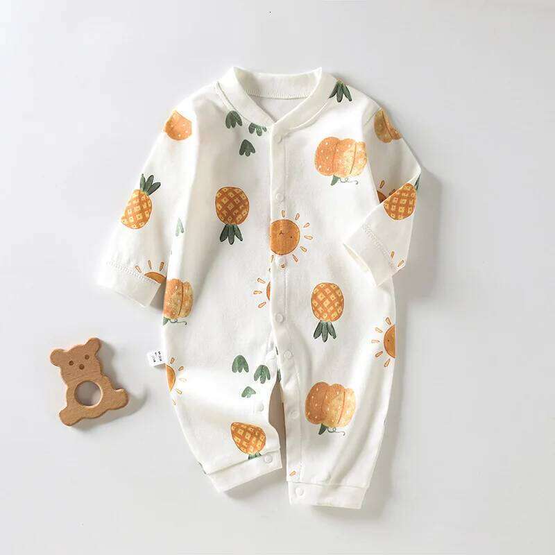 Print Body Suit Baby Spring Autumn New Home Wear Infantil Girls Long-sleeved Rompers Pants Bodysuits Newborn Clothing 26Y0224