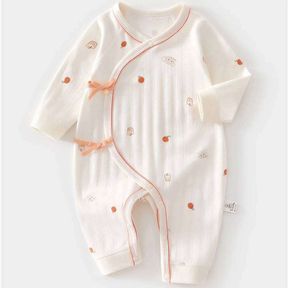Newborn Girl Clothes Hospital Boy Romper Long Sleeve 100% Cotton 0 6 Months Unisex Baby Jumpsuit 26H0224