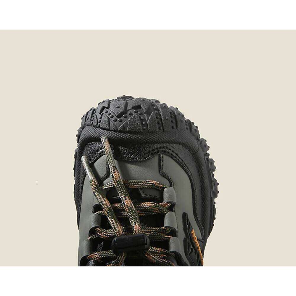 PU Leather Sport Children Montaining Hiking Running Shoes For Boys Girls Anti-slippery Breathable Kid's Sneakers 26W0224