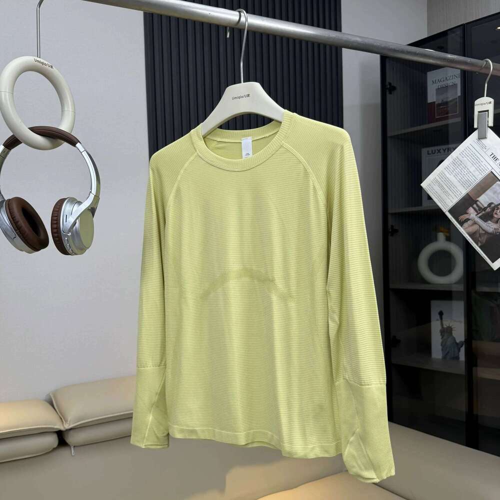 Quick-drying Long-sleeve T-shirt Breathable Sporty-casual Women's Figure-hugging High-stretch Yoga Running Fitness Wear. 26Y0224