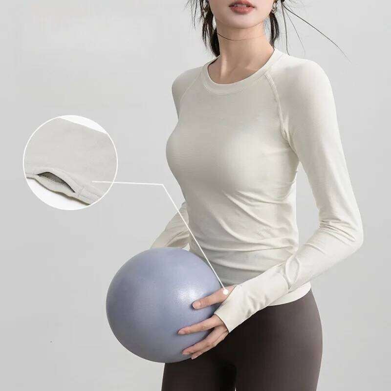 New Seamless Long Sleeve Workout Top, Moisture-Wicking Fitted Tee for Running, Yoga & Gym 26Y0224