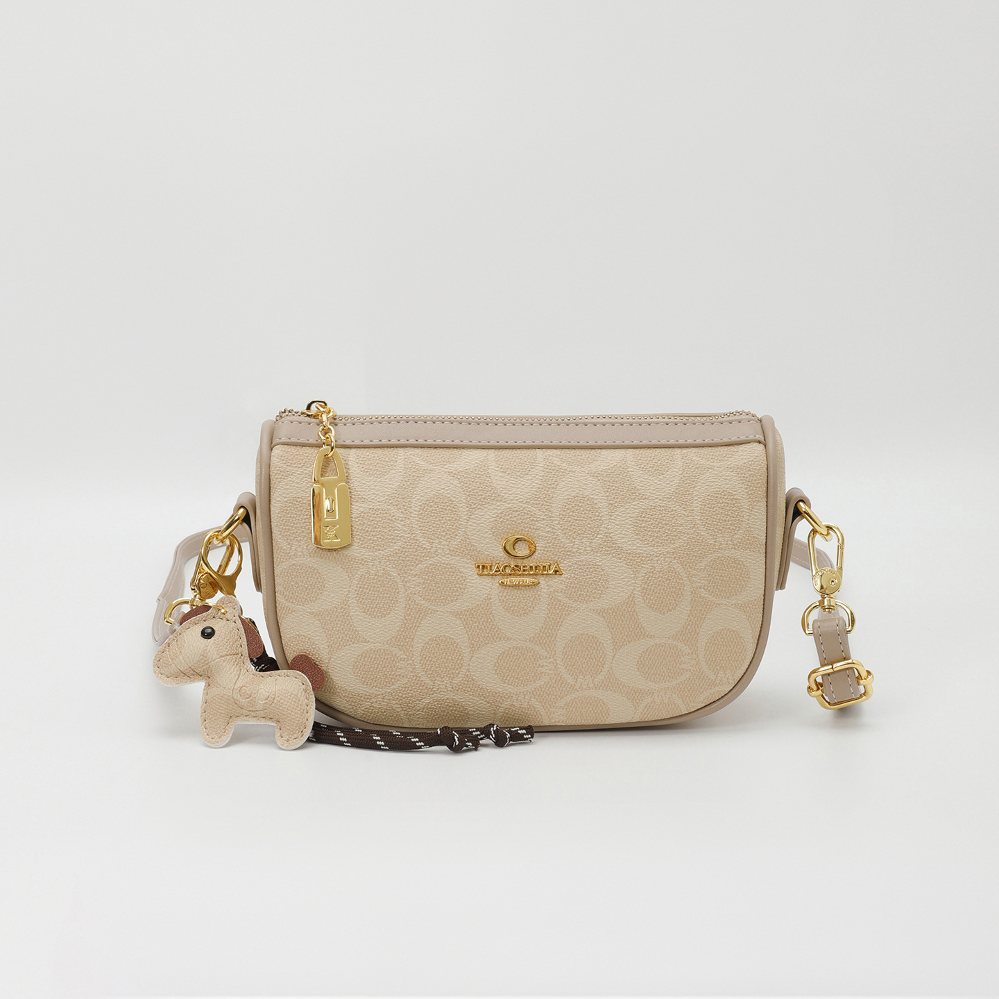 High-end small bag for women, 2026 new style, versatile mahjong bag, fashionable casual underarm bag, retro single-shoulder crossbody bag, letter bag